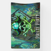 Banderoles Anniversaire Pirate Party Skull Thème Maison Drape (Verticale)