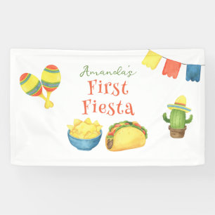 Banderoles Anniversaire premier de Fiesta Aquarelle