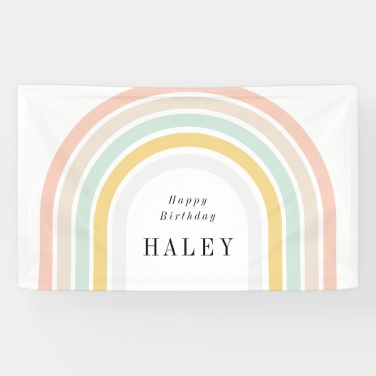Banderoles Anniversaire Rainbow moderne (Horizontal)