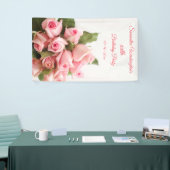 Banderoles Anniversaire romantique de bouquet de rose de rose (Salon professionnel)