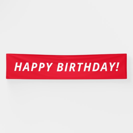 Banderoles Anniversaire rouge inspiré par Designer (Horizontal)