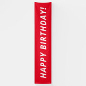 Banderoles Anniversaire rouge inspiré par Designer (Vertical)