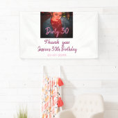 Banderoles Anniversaire sale 30 ans ajouter nom rose ajouter  (En situation)