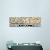 Banderoles Anniversaire seize ans | Huile d'or et Parties sci (Salon professionnel)