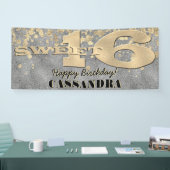 Banderoles Anniversaire seize ans | Huile d'or et Parties sci (Salon professionnel)