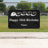 Banderoles Anniversaire Sweet 16 (En situation)
