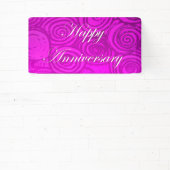 Banderoles Anniversaire tourbillonne rose (Insitu)