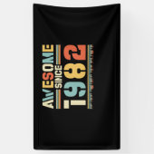 Banderoles Anniversaire vintage 1982 (Vertical)