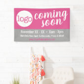 Banderoles Annonce bientôt - Ajouter le logo et les détails (En situation)