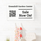 Banderoles Annonce de vente. Vente en cours avec QR Code (En situation)