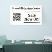 Banderoles Annonce de vente. Vente en cours avec QR Code (Salon professionnel)