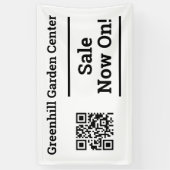 Banderoles Annonce de vente. Vente en cours avec QR Code (Vertical)