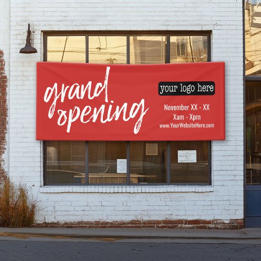 Banderoles Annonce d'ouverture - Ajouter le logo et les détai