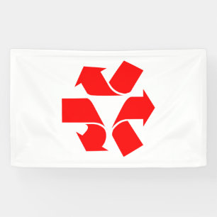 Banderoles Annuler le recyclage du symbole