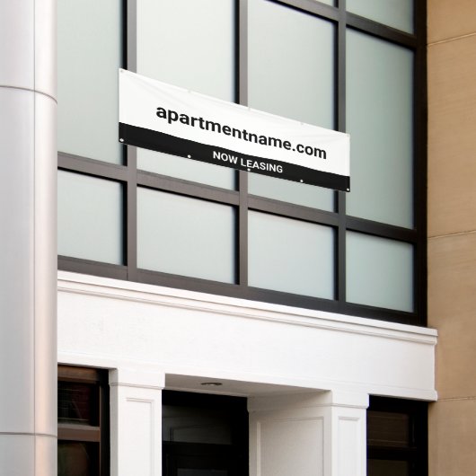 Banderoles Apartment Community Website Now Leasing White (Bâtiment extérieur)