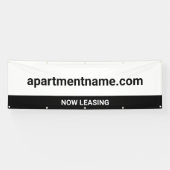 Banderoles Apartment Community Website Now Leasing White (Horizontal)