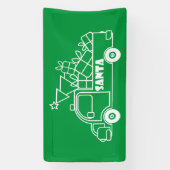 Banderoles Aperçu camion de Noël Père Noël vue côté voiture (Verticale)