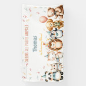 Banderoles Appel à toutes les fêtes d'anniversaire des animau (Verticale)