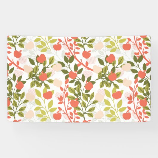 Banderoles Apple Orchard Floral Garden Motif (Horizontal)