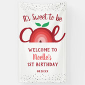 Banderoles Apple Rainbow, Sweet to be One, 1er anniversaire (Vertical)