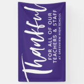 Banderoles Appréciation de l'enseignant Merci violet personna (Vertical)