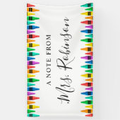 Banderoles Appréciation de l'enseignant Rainbow Crayon (Vertical)