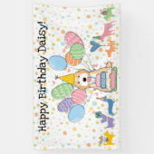 Banderoles Apricot Cockapo blanc Cavapoo fête d'anniversaire  (Vertical)