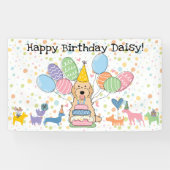 Banderoles Apricot Cockapoo Cavapoo fête d'anniversaire de ch (Horizontal)