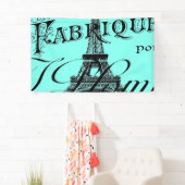 Banderoles aqua turquoise scripts turquoises Paris Tour Eiffe (En situation)
