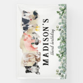 Banderoles Aquarelle Animaux de ferme fête d'anniversaire (Verticale)