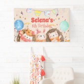 Banderoles Aquarelle animaux de la forêt enfant (En situation)