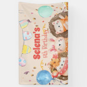 Banderoles Aquarelle animaux de la forêt enfant (Vertical)