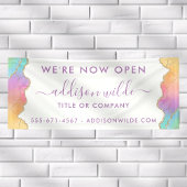 Banderoles Aquarelle Arc-En-Ciel Et Or Entreprise