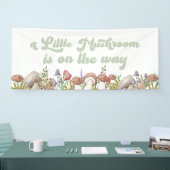 Banderoles Aquarelle Baby shower de champignons de bois (Salon professionnel)