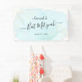 Banderoles Aquarelle bleu x Bat mitzvah or (En situation)