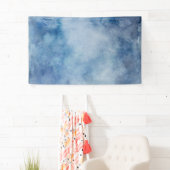 Banderoles Aquarelle bleue Texture (En situation)