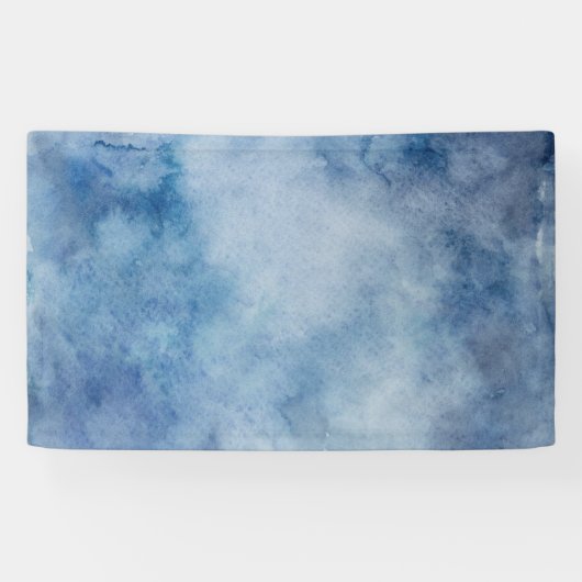 Banderoles Aquarelle bleue Texture (Horizontal)