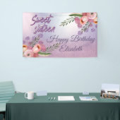 Banderoles Aquarelle boho moderne floral doux 16 bann de fête (Salon professionnel)