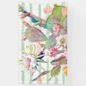 Banderoles Aquarelle Cactus Floral Stripes Design (Vertical)