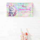 Banderoles Aquarelle Caticorn Meow-Gical Anniversaire (Insitu)