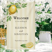 Banderoles Aquarelle Citron jaune Citrus Mariage Bienvenue