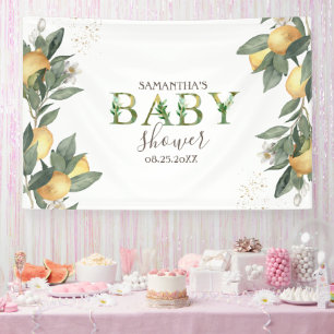 Banderoles Aquarelle Citrons Verts Baby Shower