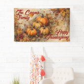 Banderoles Aquarelle Citrouilles Feuilles Automne Thanksgivin (En situation)