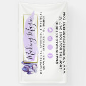 Banderoles Aquarelle Crystals & or logo géométrique Boho (Vertical)