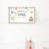 Banderoles Aquarelle Cute Chick 1er anniversaire (Insitu)