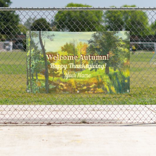 Banderoles Aquarelle d'automne (En situation)