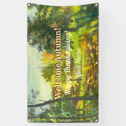 Banderoles Aquarelle d'automne (Vertical)