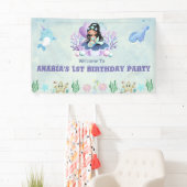 Banderoles Aquarelle de sirène magique Affiche de bienvenue d (En situation)