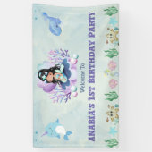 Banderoles Aquarelle de sirène magique Affiche de bienvenue d (Vertical)