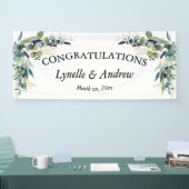 Banderoles Aquarelle d'été Mariage floral (Salon professionnel)